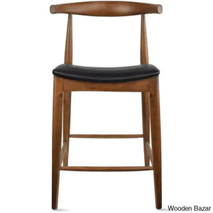 Hialmaro Swivel Counter And Bar Height Stool Farmhouse Open Back Padded Cushion Wood Kitchen Chairs