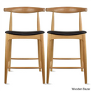 Hialmaro Swivel Counter And Bar Height Stool Farmhouse Open Back Padded Cushion Wood Kitchen Chairs