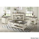 Hollimanin Solid Wood Coffee And Center Table Cream White/Brown