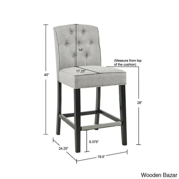 Hortonc Swivel Tufted Counter And Bar Stool