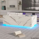 Hrishay Led Coffee And Center Table With Storage White