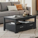 Hulettc Coffee And Center Table With Storage Black