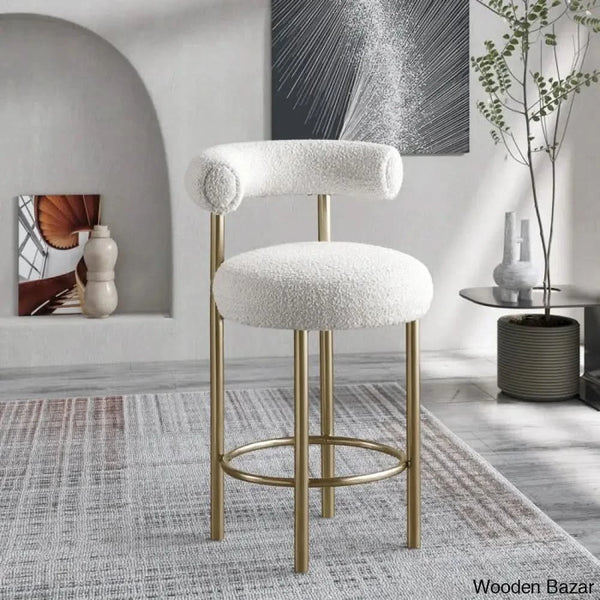 Hurlstono Upholstered Counterstool With Metal Frame (Set Of 2)