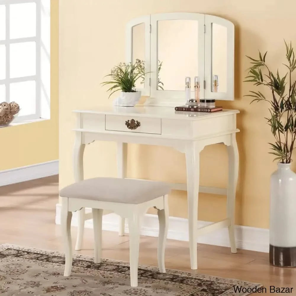 Ignatius Vanity Dressing Table With Stool