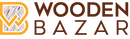 Logo of Wooden Bazar with a wooden texture