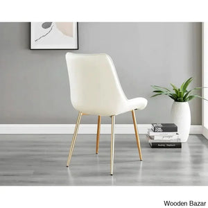Industrial Chic Round Wood-Effect Dining Table Set With 6 Luxe Velvet Upholstered Chairs