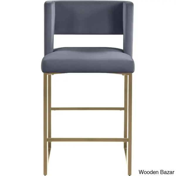 Ingaz Upholstered 26’’ Counter And Bar Stool With Metal Frame (Set Of 2)