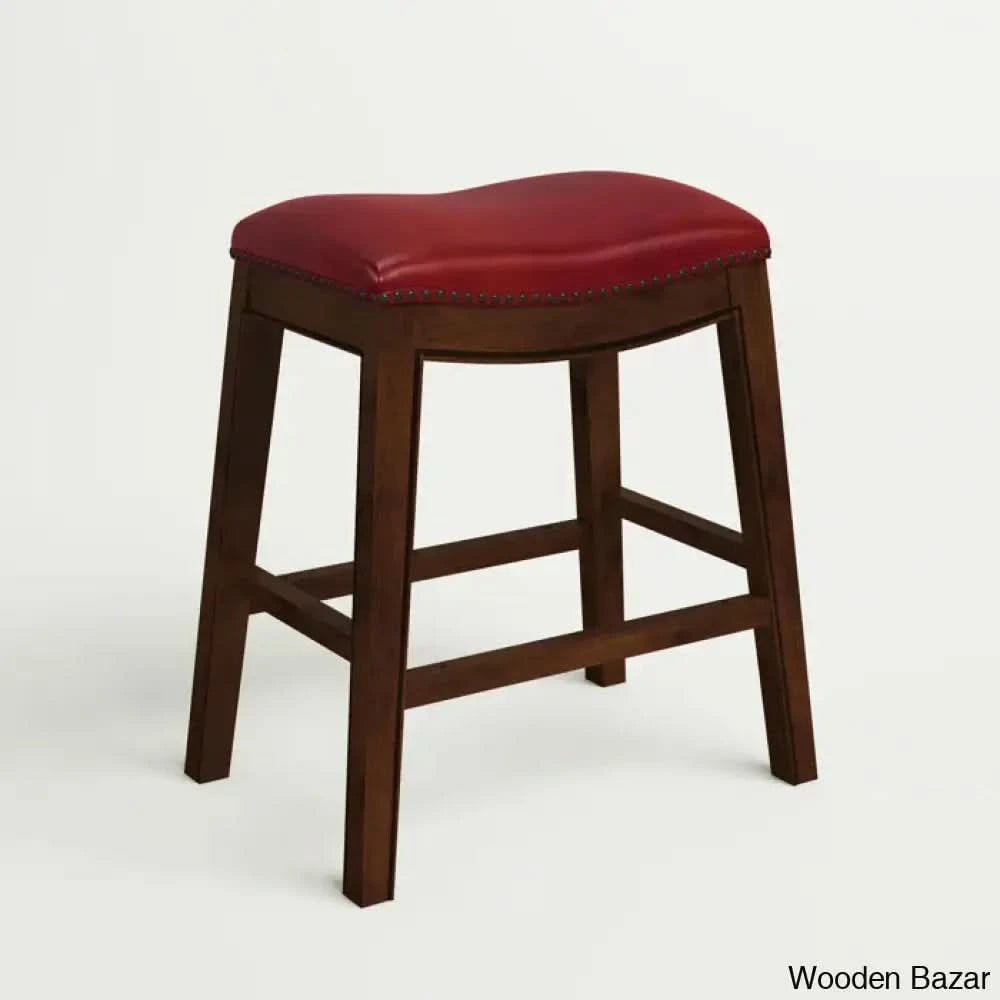 Ingriedo Swivel Upholstered Counter And Bar Stool With Solid Wood Frame Red / Bar (30’’ Seat Height)