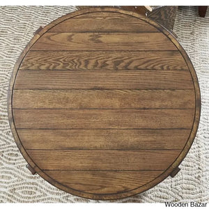 Ivette Solid Wood Top Coffee And Center Table