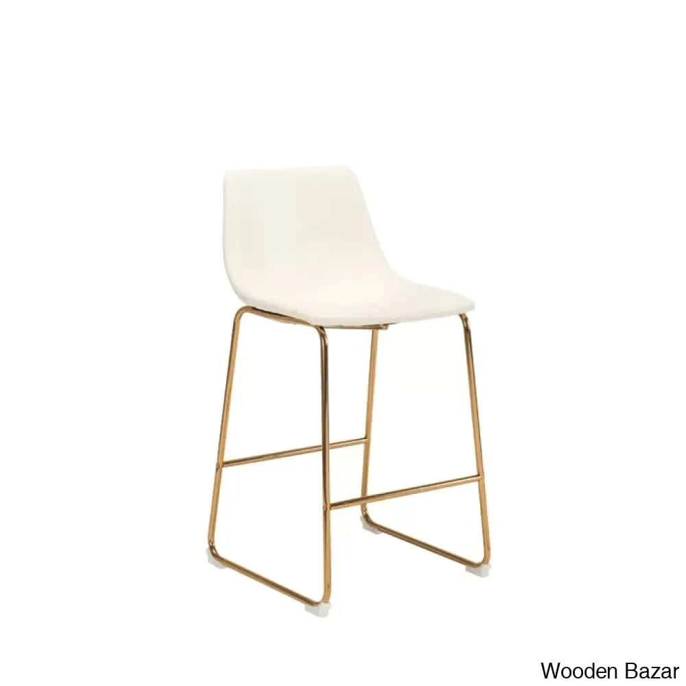 Iwinosan Swivel Nia Vegan Leather Bar & Counter Stool (Set Of 2) White / (29.5” Seat Height)