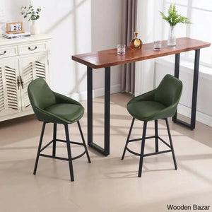 Janayshiax Swivel 25.2’’ Faux Leather Counter And Bar Stool (Set Of 2)