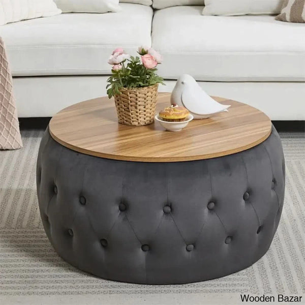 Janni Coffee And Center Table Gray / 14.6’’ H X 26.7’’ L W