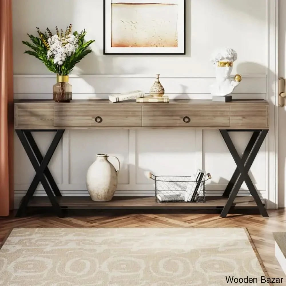 Wood Foyer Table - Console Table