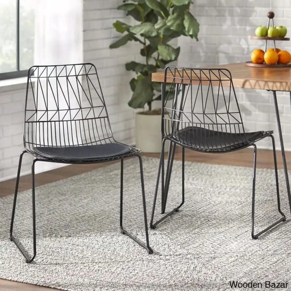 Joplin Modern 4 Seater Dining Table Set - Wooden Bazar