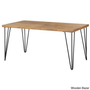 Joplin Modern 4 Seater Dining Table Set - Wooden Bazar