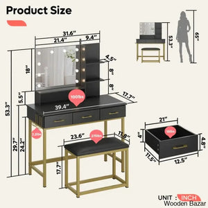 Dressing Table with Stool-6