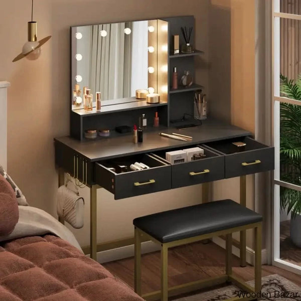 Dressing Table with Stool-1