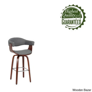 Keishaz Swivel Fabric Mid-Century Counter And Bar Stool (Set Of 2)