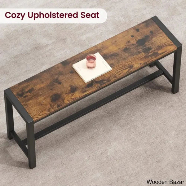 Kenelam Modern 4 Seater Dining Table Set - Wooden Bazar