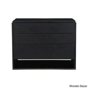 Kennice 3 Chest Of Drawers In Solid Wood With Timeless Tresures - Wooden Bazar