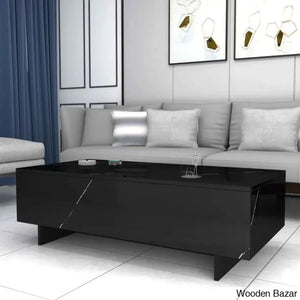 Khiryt Sled Marble Rectangle High Gloss Coffee And Center Table Elegant Center