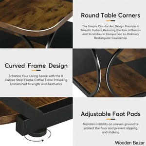 Kim Luxury Coffee And Center Table - Wooden Bazar