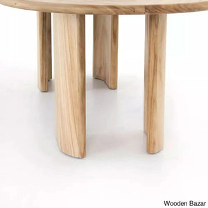 Kingsley Natural Solid Wood Dining Table With Innovative Design