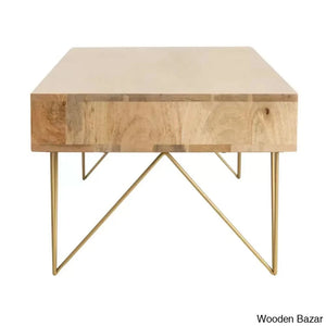 Kirke Solid Wood Top Coffee And Center Table