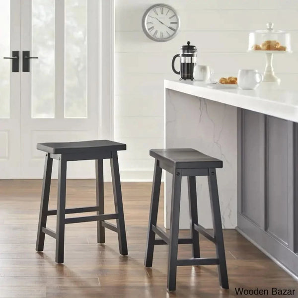 Kirkwoodo Swivel Solid Wood Counter And Bar Stool