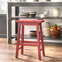 Kirkwoodo Swivel Solid Wood Counter And Bar Stool Red / (24’’ Seat Height)