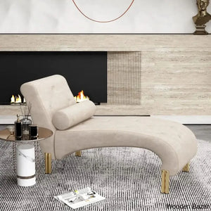 Kit Luxury Upholstered Chaise Lounge - Wooden Bazar