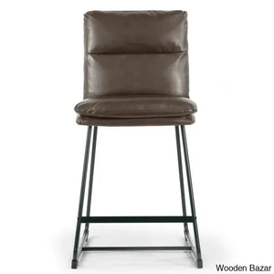 Klingbeilm Swivel Upholstered Counter And Bar Stool With Metal Frame (Set Of 2)