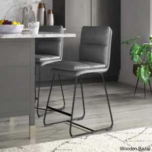 Klingbeilm Swivel Upholstered Counter And Bar Stool With Metal Frame (Set Of 2)