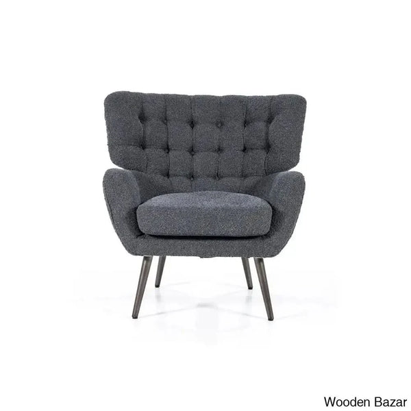 Kyle Single Seater Chesterfield Arm Chair - Wooden Bazar