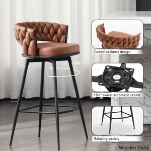 Kymberlynnu Swivel 30.7’’ Counter And Bar Stool (Set Of 2)
