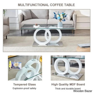 Labriala Glass Top Coffee And Center Table