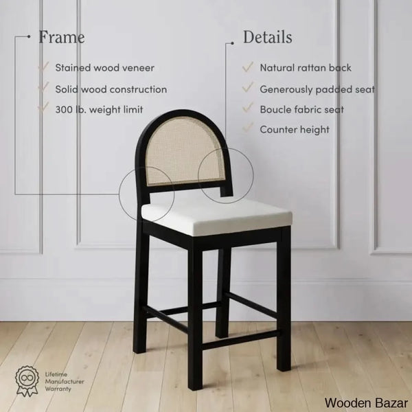 Lacouro Swivel Boucle Counter And Bar Stool