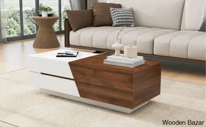 Lafertyc Extendable Sliding Top Coffee And Center Table With Storage Living Room Table