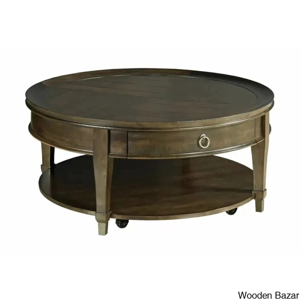 Lamar Floor Shelf Coffee Table With Storage