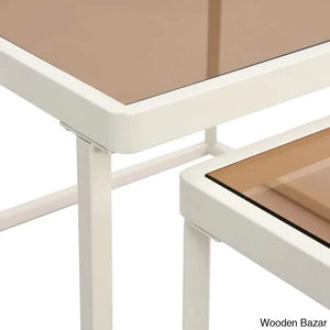 Lanna Glass Top Nesting Coffee And Center Table
