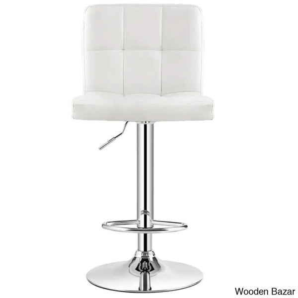 Lat Swivel Upholstered Adjustable Height Counter And Bar Stool With Metal Frame