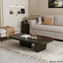 Latte 51’’Modern Wood Coffee Table Simple And Center Solid Black