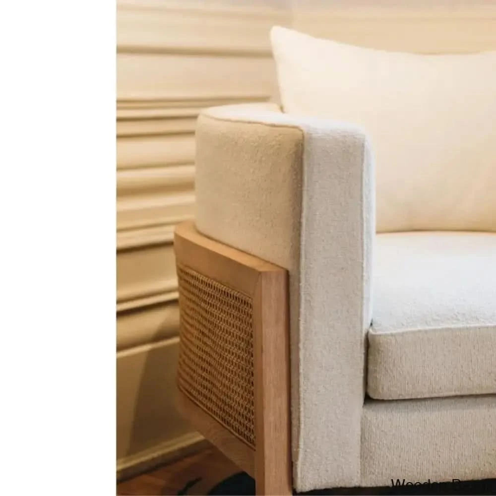 Leah Cane Armchair In Modern 21St Century Design - Wooden Bazar Natural