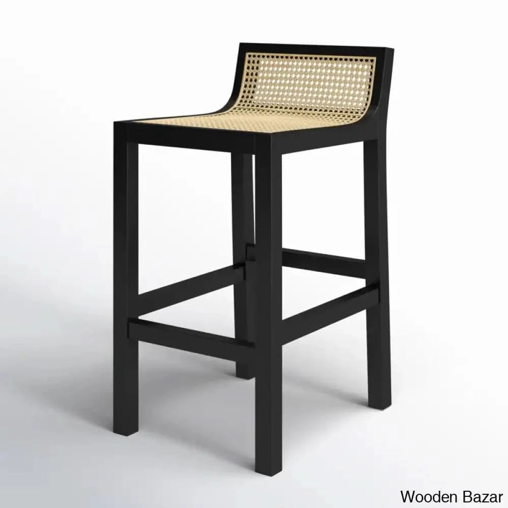 Leas Swivel 25.75’’ Counter And Bar Stool With Solid Wood Frame Natural/Black
