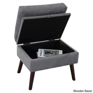 Leccy Upholstered Chaise Lounge With Storage Ottoman & Adjustable Backrest