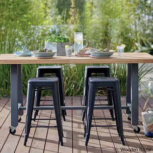 Lehmany 24’’ Counter And Bar Stool With Metal Frame (Set Of 4)
