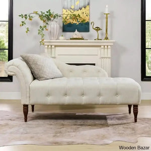 Leilani Right Arm Facing Chaise Lounge Sofa - Wooden Bazar White