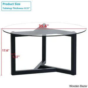 Lequitai Glass Top Coffee And Center Table