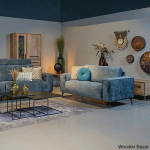 Lexman 3 + 2 Seater Sofa With Metal Accents Innovative Design For Modern Living 3 Seater