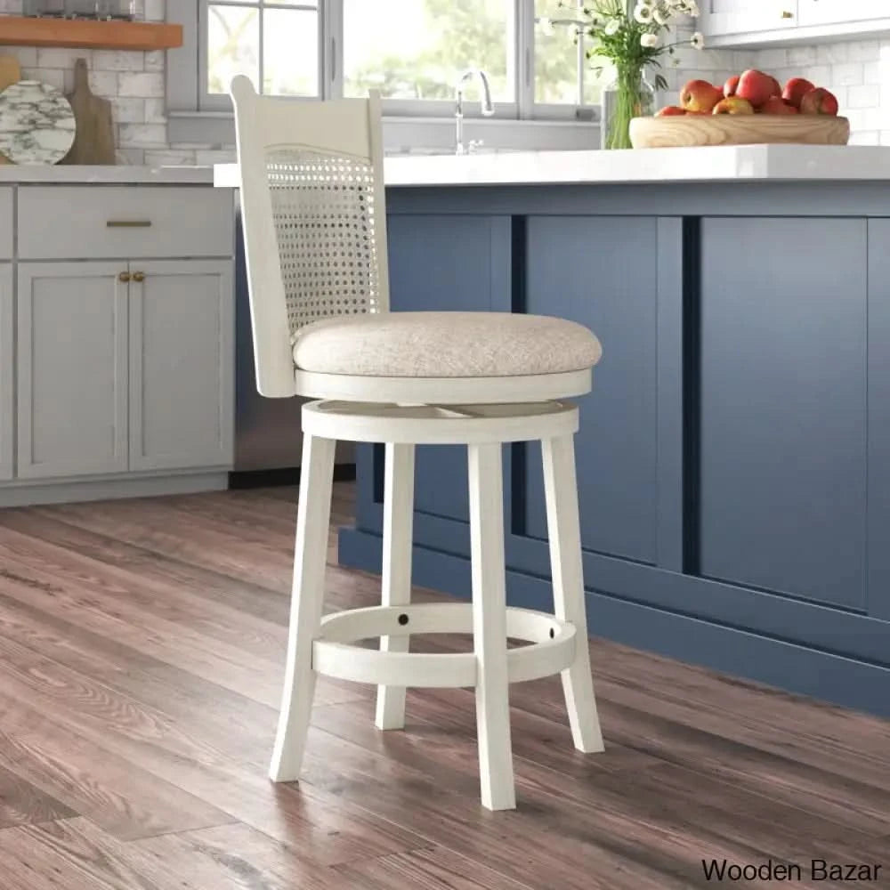 Lillys Back Swivel Counter And Bar Stool Beige / (24’’ Seat Height)